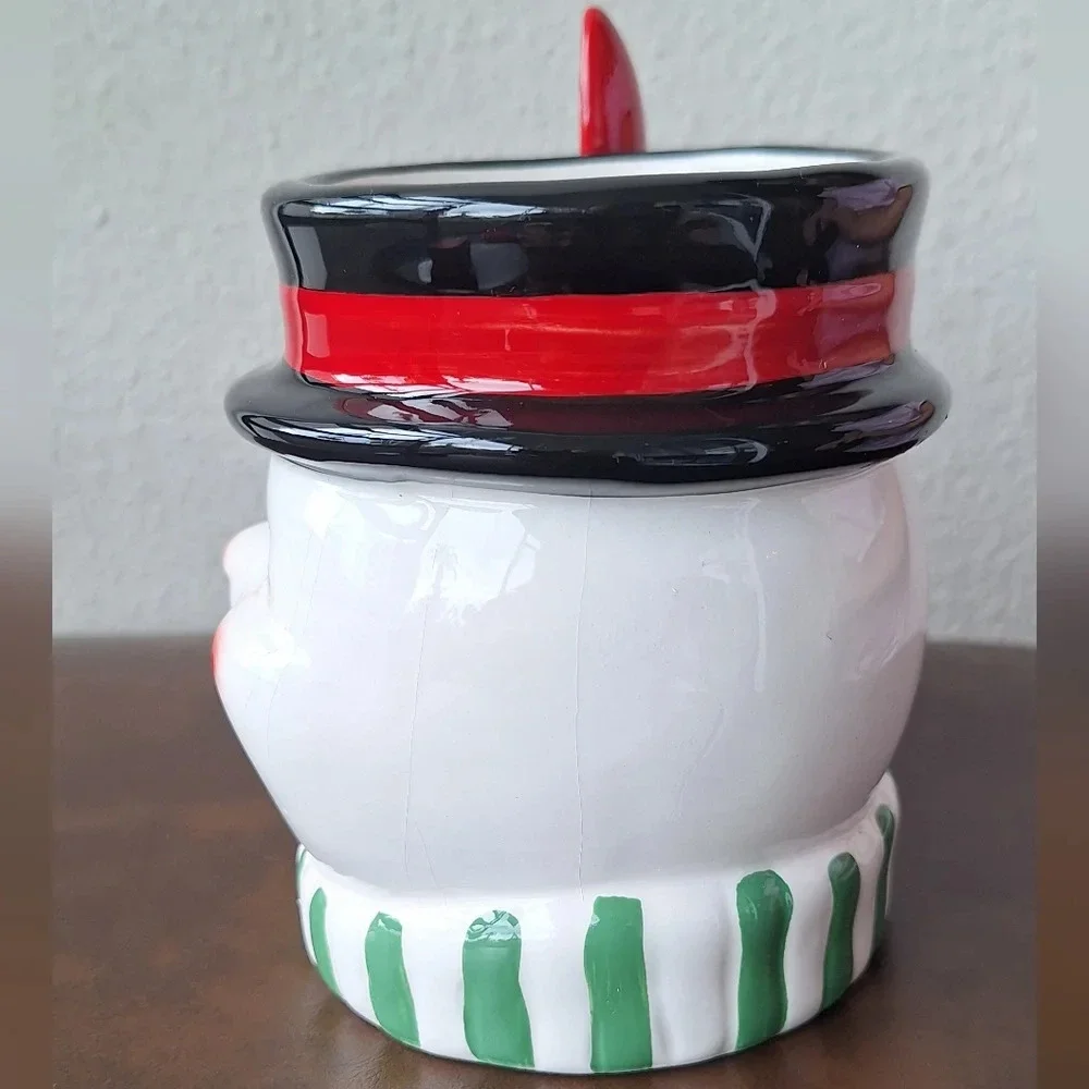 Cracker Barrel Snowman Mug With Spoon 14 Oz 4.5